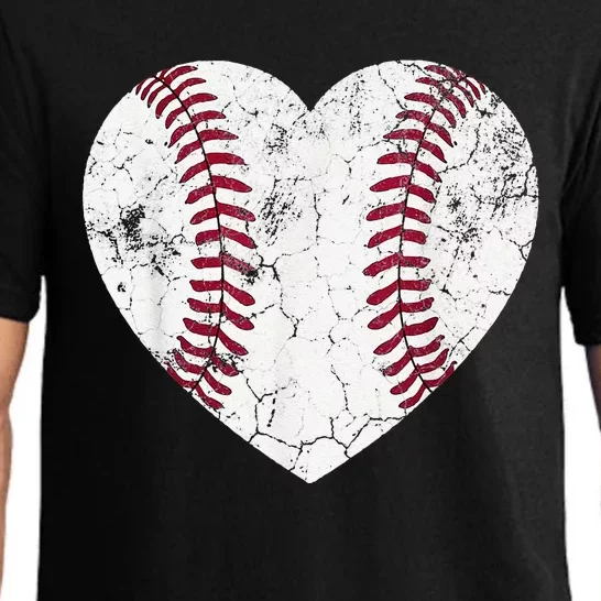 Baseball Heart Cute Mom Dad Brother Sister Family Baseball Pajama Set