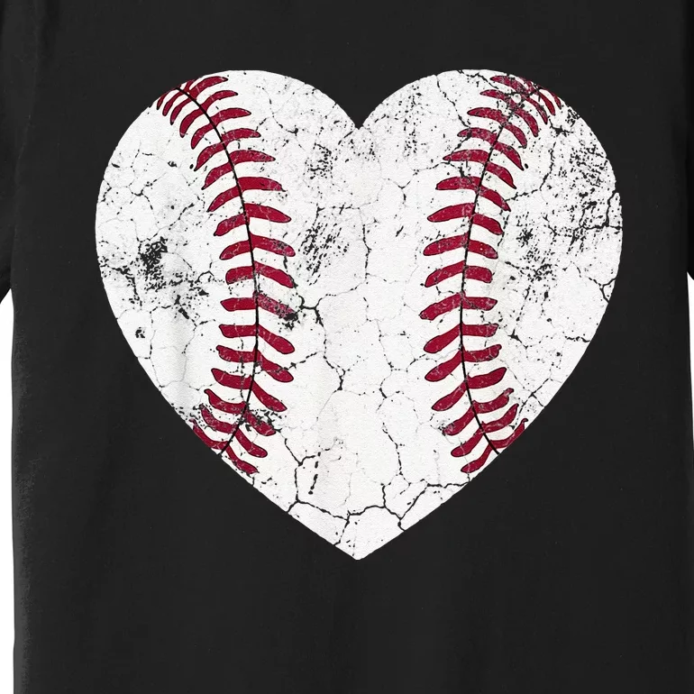 Baseball Heart Cute Mom Dad Brother Sister Family Baseball Premium T-Shirt