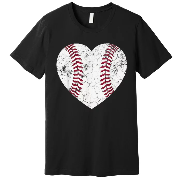 Baseball Heart Cute Mom Dad Brother Sister Family Baseball Premium T-Shirt