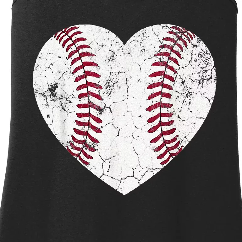 Baseball Heart Cute Mom Dad Brother Sister Family Ladies Essential Tank