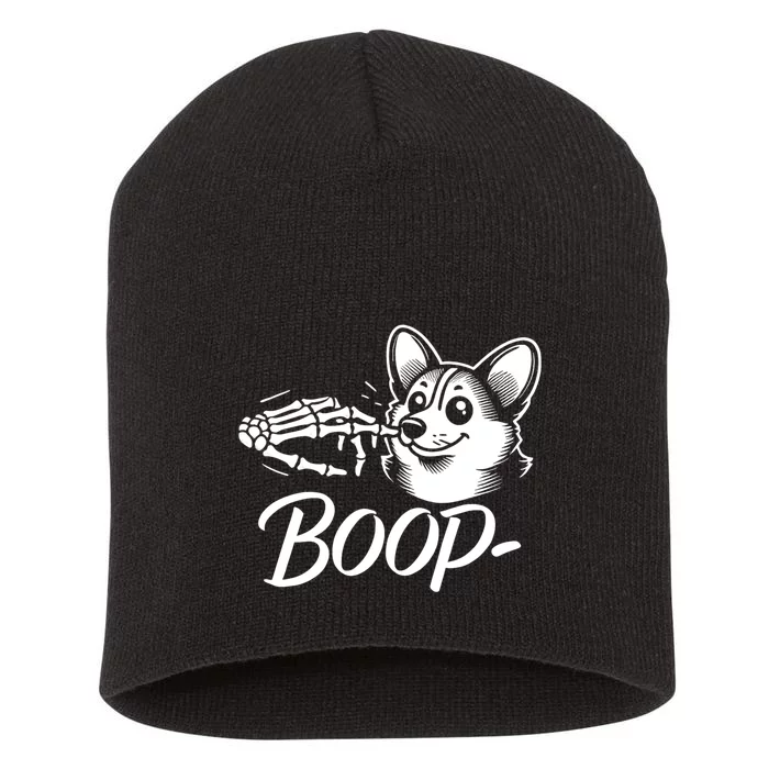 Boop Halloween Corgi Funny Corgi Halloween Short Acrylic Beanie