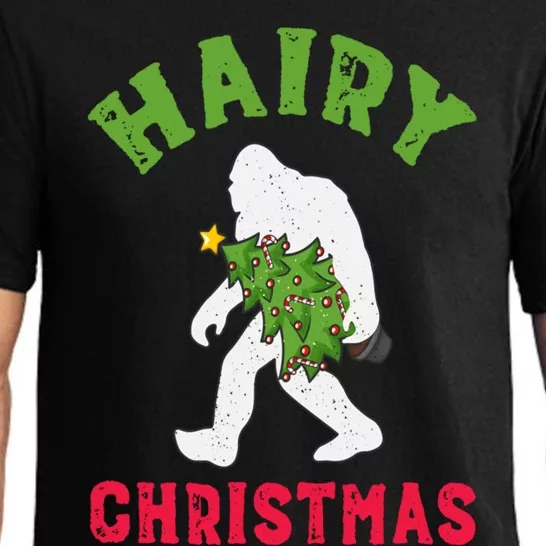 Bigfoot Hairy Christmas Tree Christmas Gift Pajama Set