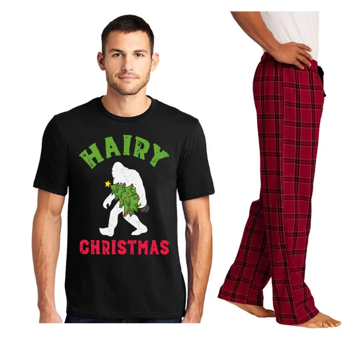 Bigfoot Hairy Christmas Tree Christmas Gift Pajama Set