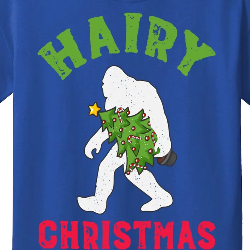 Bigfoot Hairy Christmas Tree Christmas Gift Kids T-Shirt