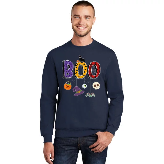 Boo Halloween Costume Groovy Spooky Boo Crew Gift Sweatshirt