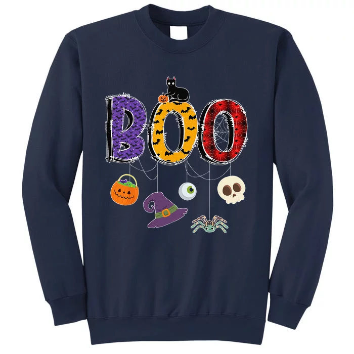 Boo Halloween Costume Groovy Spooky Boo Crew Gift Sweatshirt