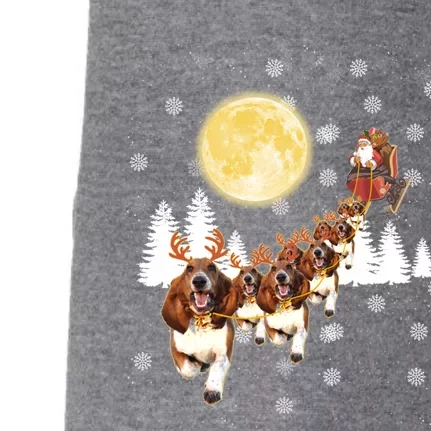 Basset Hound Dog Santa Sleigh Christmas Lover Gift Doggie 3-End Fleece Hoodie