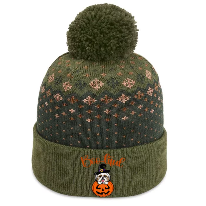 Bootiful Halloween Dog Dog And PumpkinHalloween Mood The Baniff Cuffed Pom Beanie