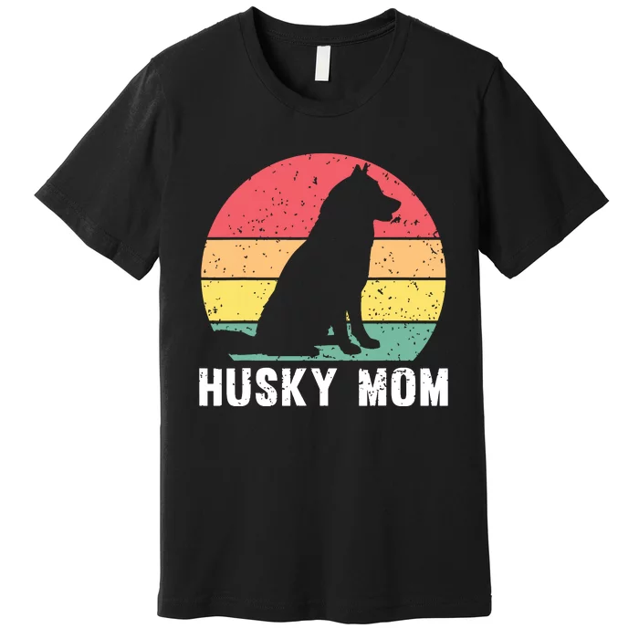 Best Husky Design For Mom Women Siberian Husky Dog Lovers Premium T-Shirt