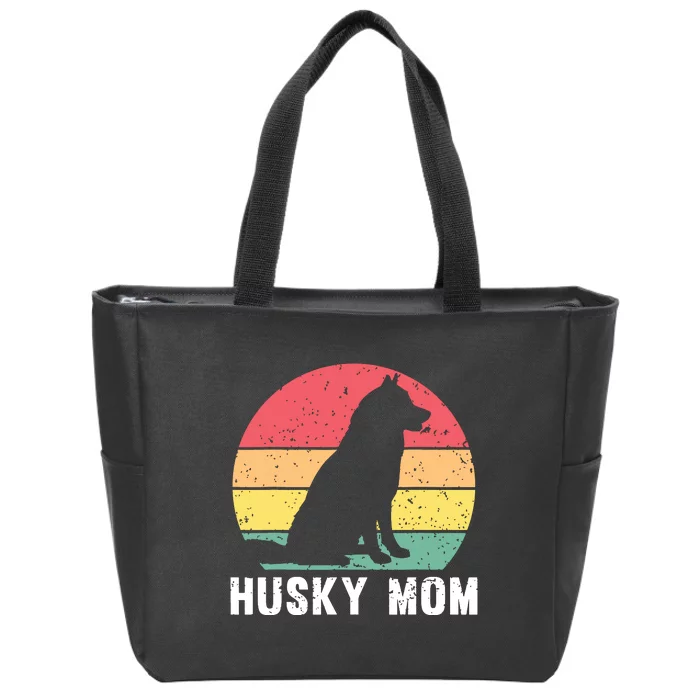 Best Husky Design For Mom Women Siberian Husky Dog Lovers Zip Tote Bag