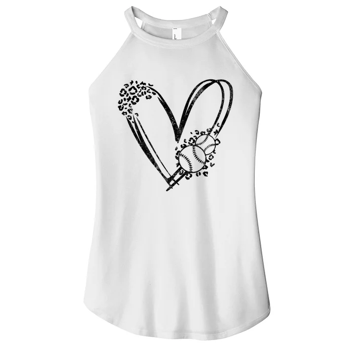 Baseball Heart Distressed Vintage Baseball Fans Women’s Perfect Tri Rocker Tank