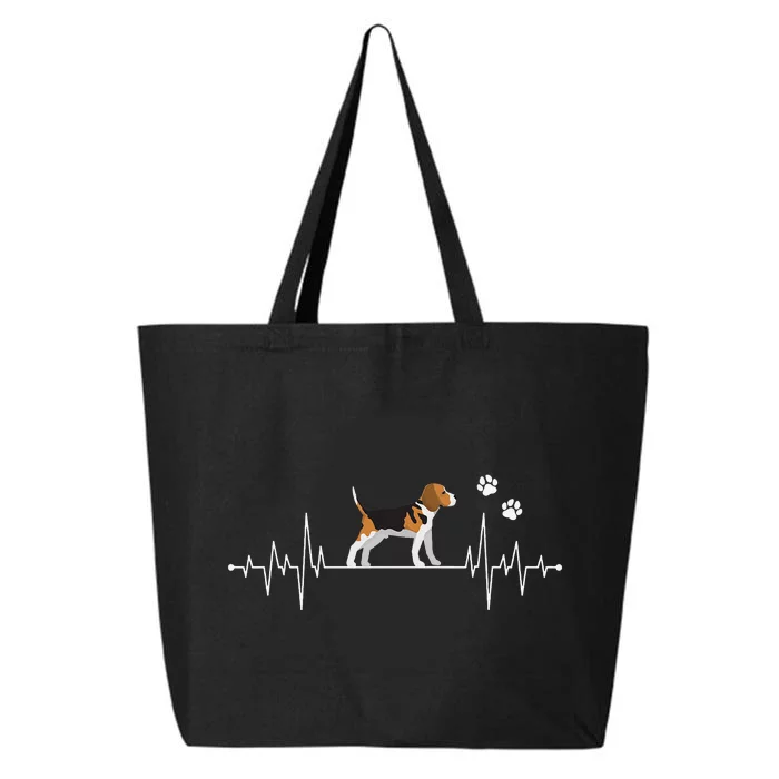 Beagle Heartbeat Dog Lover funny animal 25L Jumbo Tote