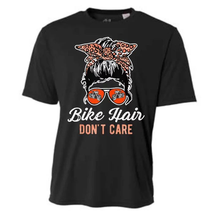 Bike Hair Dont Care Motorcycle Rider Biker Cooling Performance Crew T-Shirt