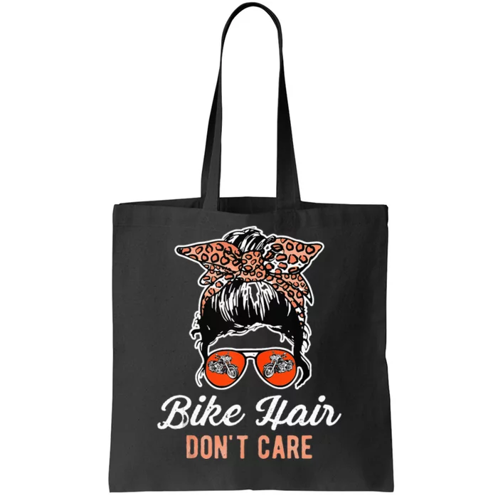 Bike Hair Dont Care Motorcycle Rider Biker Tote Bag