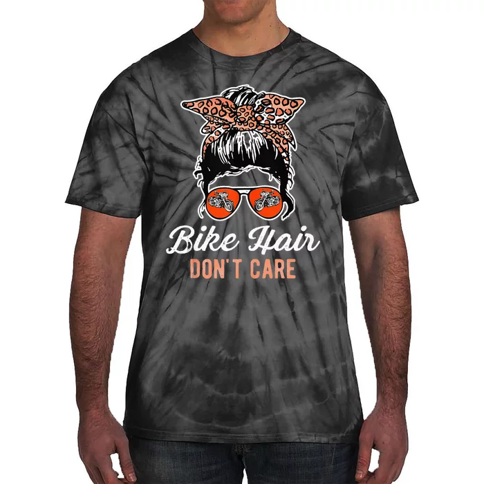 Bike Hair Dont Care Motorcycle Rider Biker Tie-Dye T-Shirt