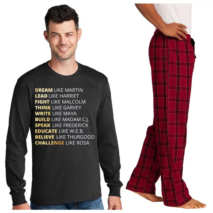 Black History Dream Like Martin Long Sleeve Pajama Set