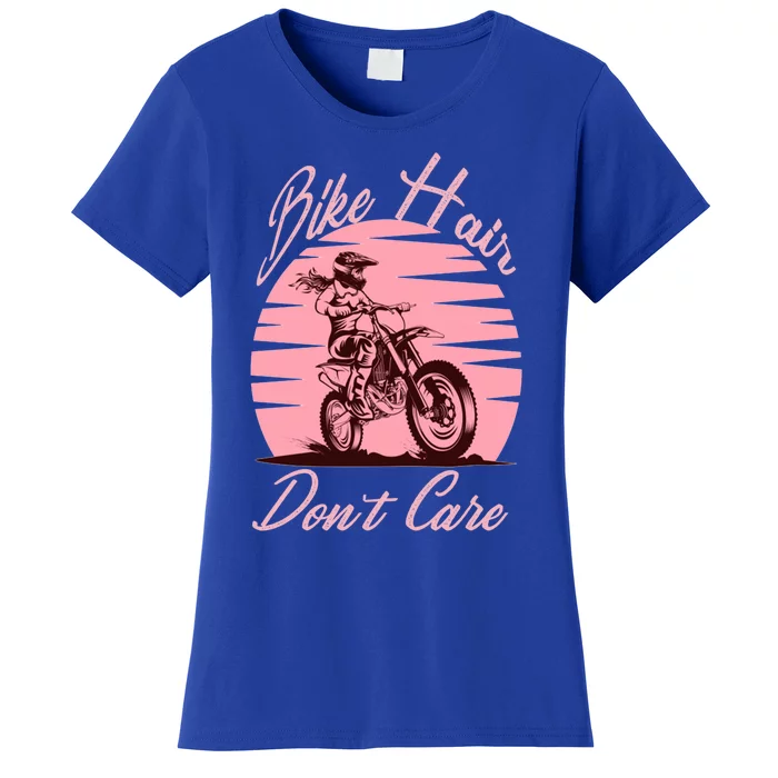 Bike Hair Don't Care Bike Lovers Motorcycle Gift Women's T-Shirt