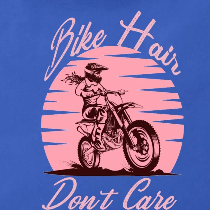 Bike Hair Don't Care Bike Lovers Motorcycle Gift Zip Tote Bag