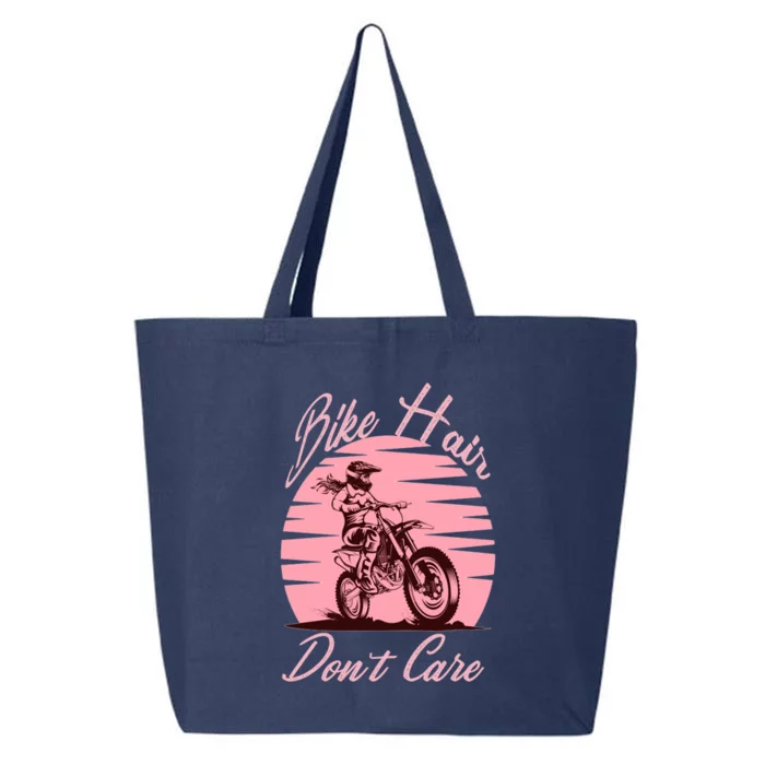 Bike Hair Don't Care Bike Lovers Motorcycle Gift 25L Jumbo Tote