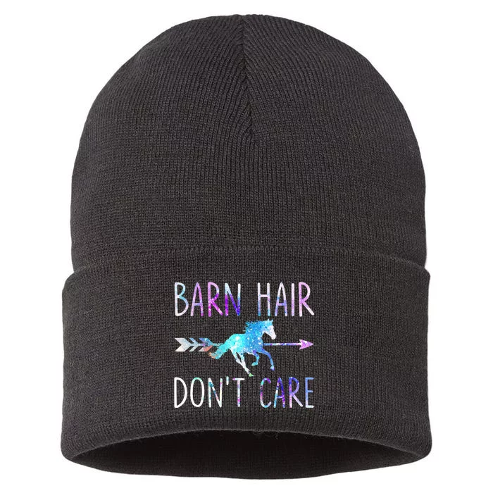 BARN HAIR DON'T CARE Love Horse Riding Equestrian Rider Sustainable Knit Beanie