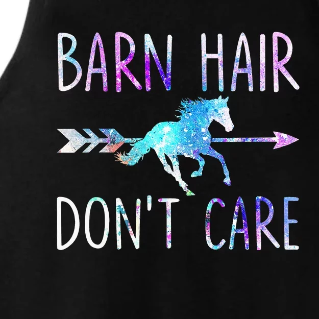 BARN HAIR DON'T CARE Love Horse Riding Ladies Tri-Blend Wicking Tank