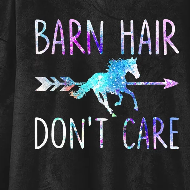 BARN HAIR DON'T CARE Love Horse Riding Hooded Wearable Blanket