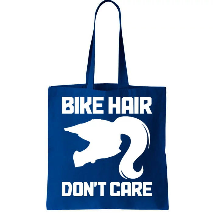 Bike Hair Don't Care Funny Motocross Mx Dirt Biker Gift Tote Bag