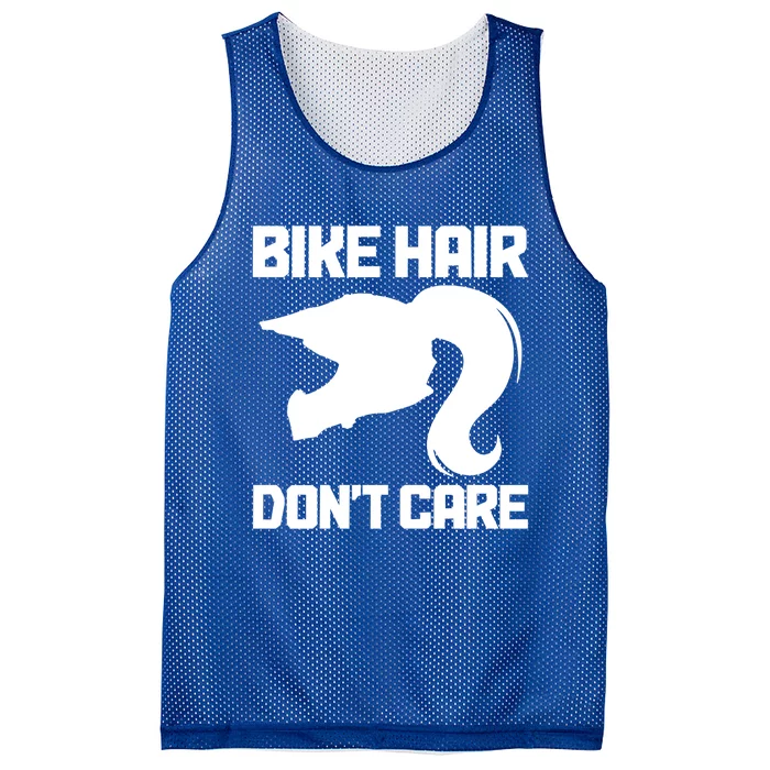 Bike Hair Don't Care Funny Motocross Mx Dirt Biker Gift Mesh Reversible Basketball Jersey Tank