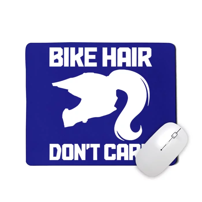 Bike Hair Don't Care Funny Motocross Mx Dirt Biker Gift Mousepad