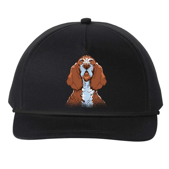 Basset Hound Dog Snapback Five-Panel Rope Hat