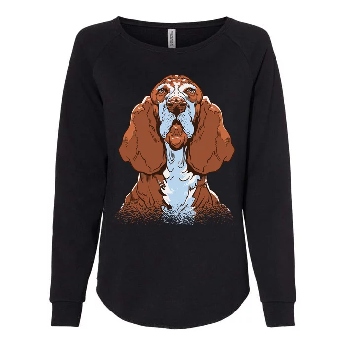 Basset Hound Dog Womens California Wash Sweatshirt