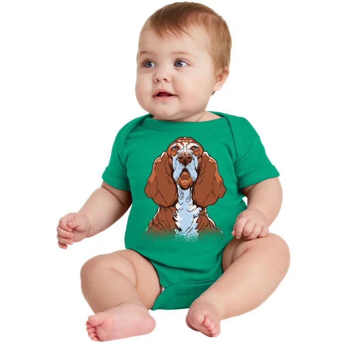 Basset Hound Dog Baby Bodysuit