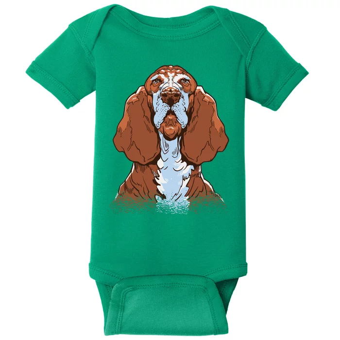 Basset Hound Dog Baby Bodysuit