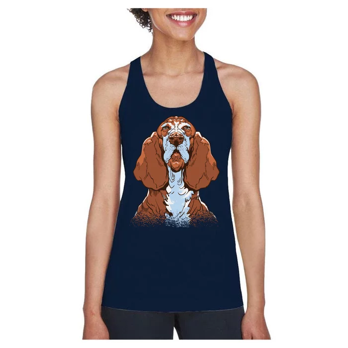 Basset Hound Dog Women's Racerback Tank