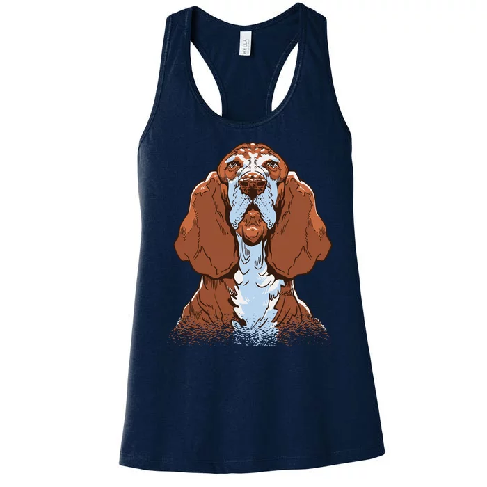 Basset Hound Dog Women's Racerback Tank