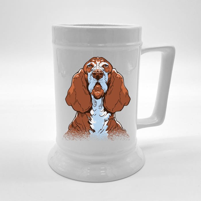 Basset Hound Dog Front & Back Beer Stein