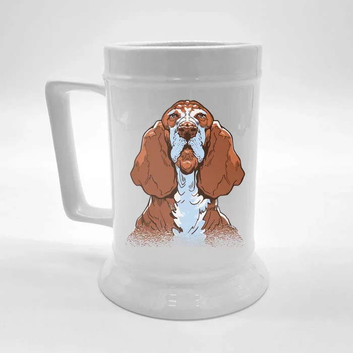 Basset Hound Dog Front & Back Beer Stein