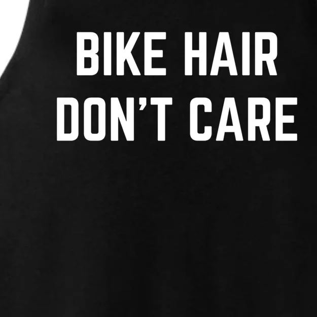 Bike Hair Don't Care Funny Mountain Biking Motorcycles Biker Gift Ladies Tri-Blend Wicking Tank