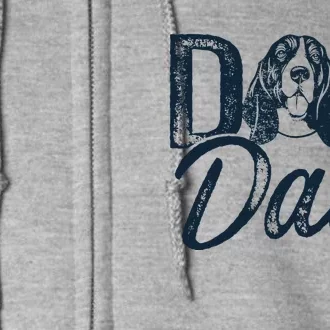 Basset Hound Dog Dad Full Zip Hoodie