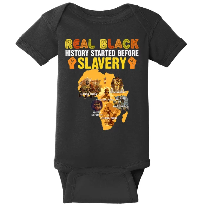 Black History Didn't Start With Slavery Black History Month Baby Bodysuit