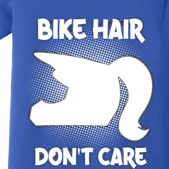 Bike Hair Don't Care Motorcycle Enduro Dirt Bike Riding Gift Baby Bodysuit