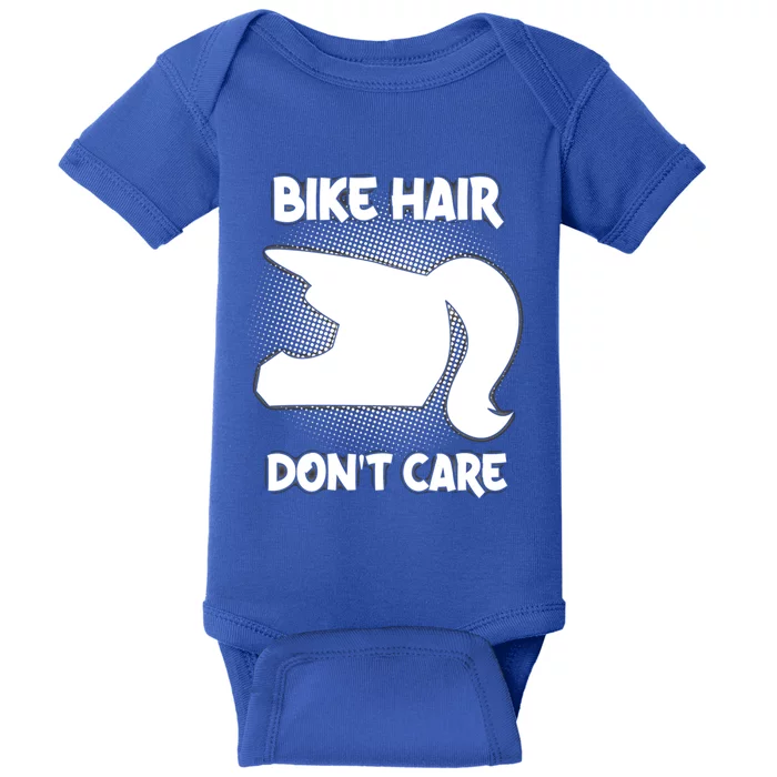 Bike Hair Don't Care Motorcycle Enduro Dirt Bike Riding Gift Baby Bodysuit