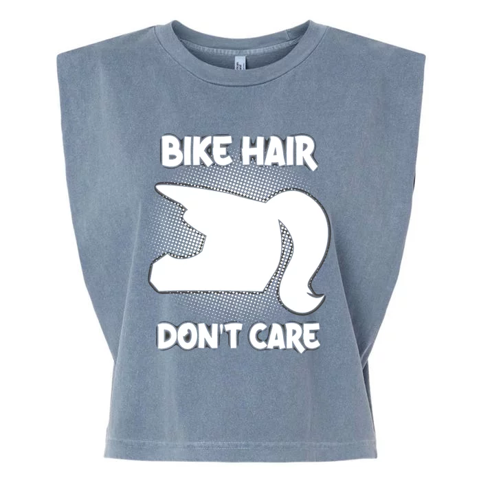 Bike Hair Don't Care Motorcycle Enduro Dirt Bike Riding Gift Garment-Dyed Women's Muscle Tee