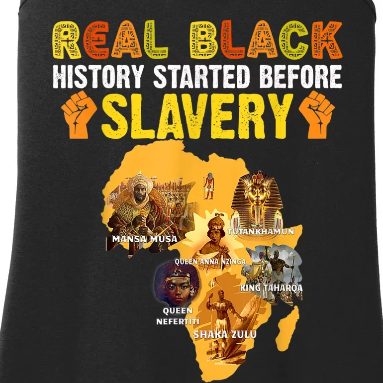 Black History Didn't Start With Slavery Black History Month Ladies Essential Tank