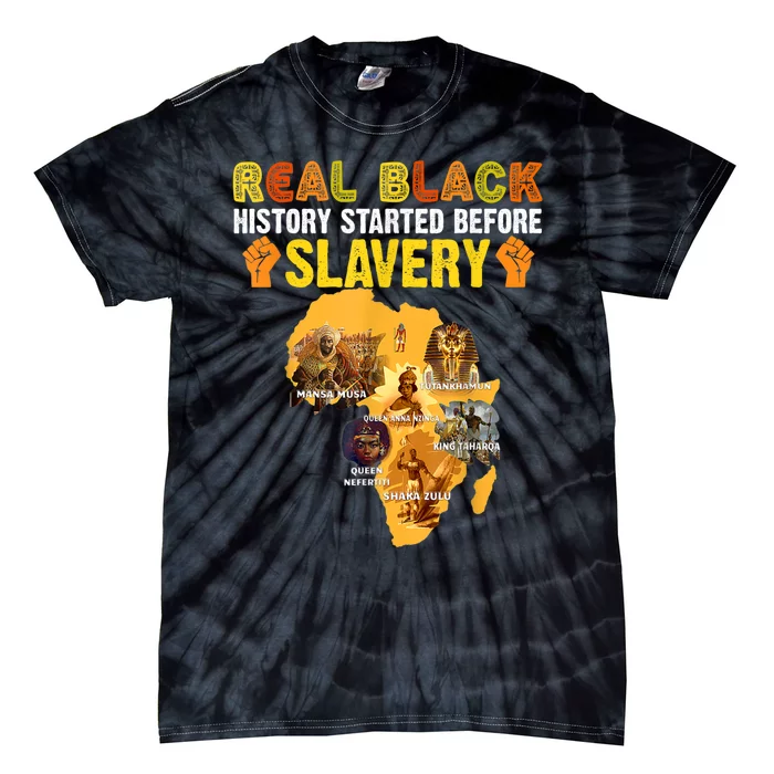 Black History Didn't Start With Slavery Black History Month Tie-Dye T-Shirt