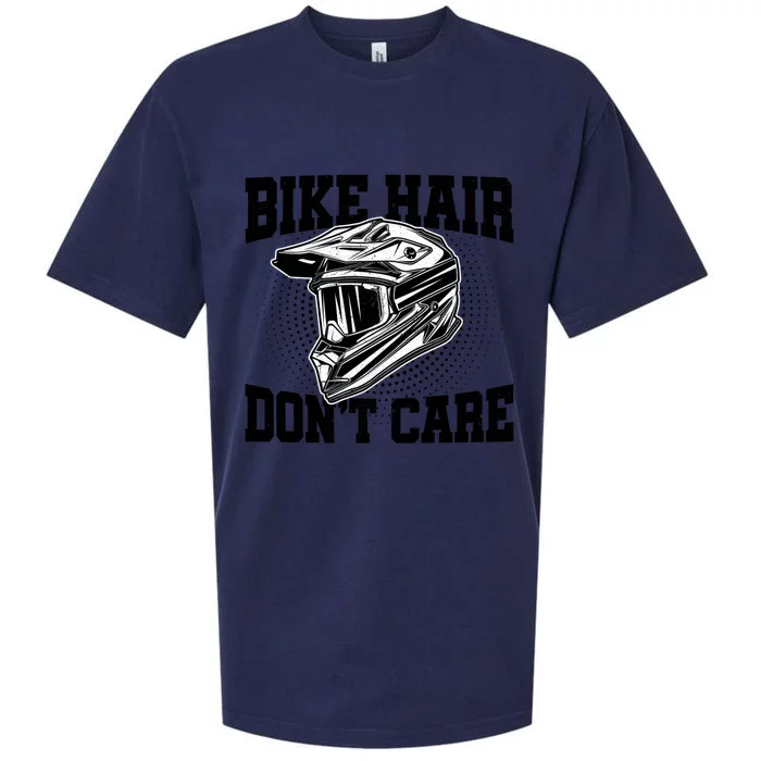 Bike Hair Don't Care Motorcycle Enduro Dirt Bike Riding Meaningful Gift Sueded Cloud Jersey T-Shirt