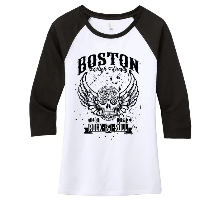 Boston High Density University RocknRoll Women's Tri-Blend 3/4-Sleeve Raglan Shirt