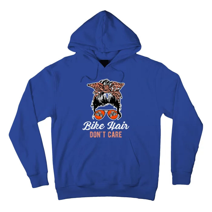 Bike Hair Don't Care Motorcycle Rider Biker Gift Hoodie