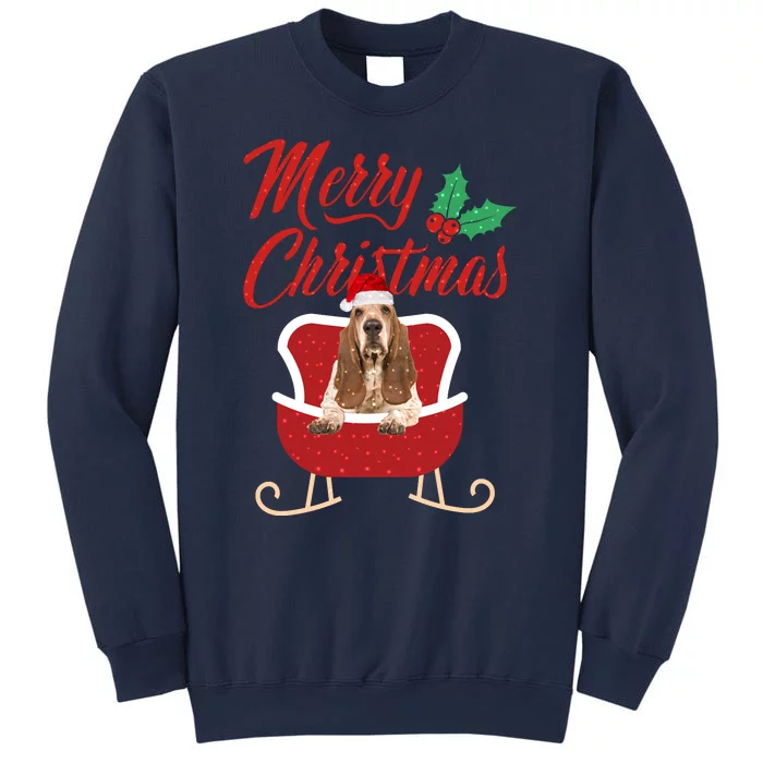 Basset Hound Dog Merry Christmas Design For The Holiday Season! Sweatshirt