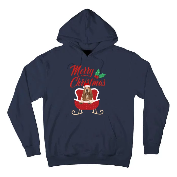 Basset Hound Dog Merry Christmas Design For The Holiday Season! Tall Hoodie